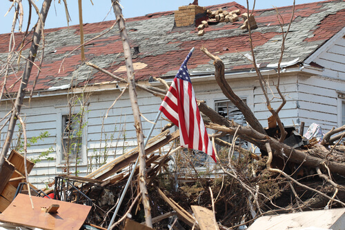 damaged house after a hurricane