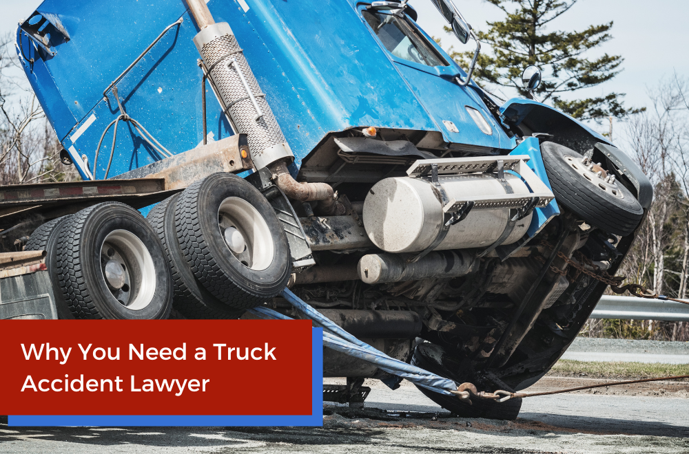 a truck accident on a highway in Pensacola, Florida